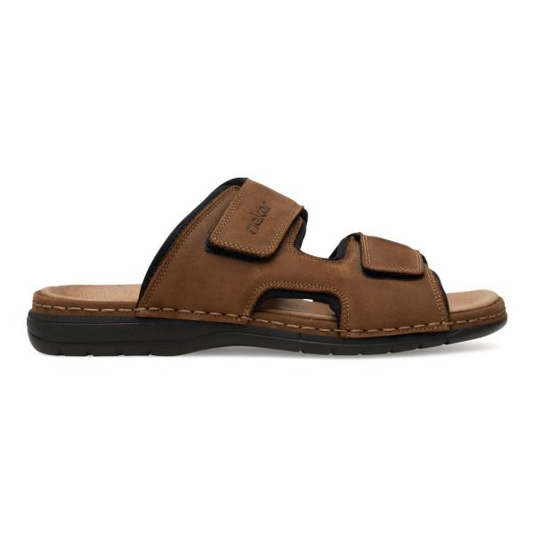 Pantofle Rieker 25559-25 Přírodní kůže (useň) - Nubuk