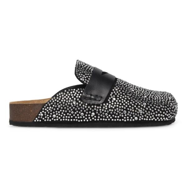 Pantofle EVA MINGE PERPETUE-24SS03 Přírodní kůže (useň) - Semiš