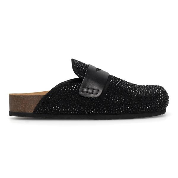 Pantofle EVA MINGE PERPETUE-24SS03 Přírodní kůže (useň) - Semiš