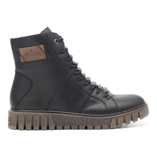 Šněrovací boty Rieker Y3421-00 Materiál/-Syntetický,Přírodní kůže (useň)/-Se syntetickým materiálem