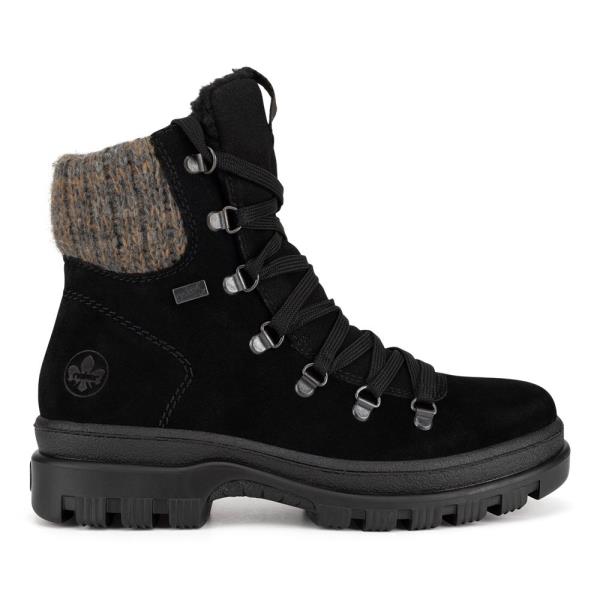 Šněrovací boty Rieker X8200-00 Syntetický materiál,Přírodní kůže (useň) - Semiš