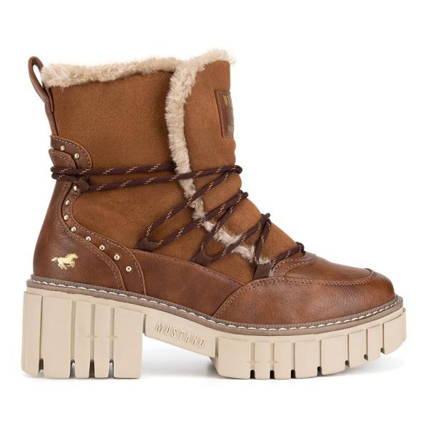 Šněrovací boty Mustang 1447-601 Látkový materiál,Syntetický materiál