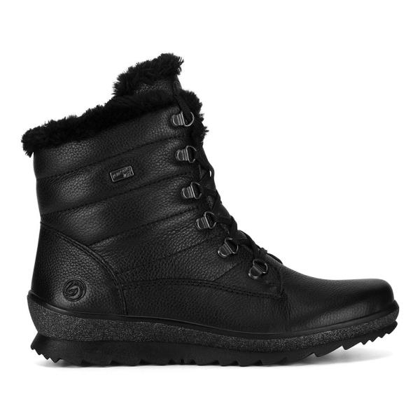 Šněrovací boty Remonte R8480-01 Přírodní kůže (useň) - Lícová