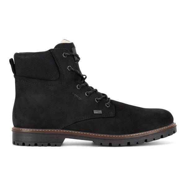 Šněrovací boty Rieker F3606-00 Syntetický materiál,Přírodní kůže (useň)/-Přírodní kůže (useň)