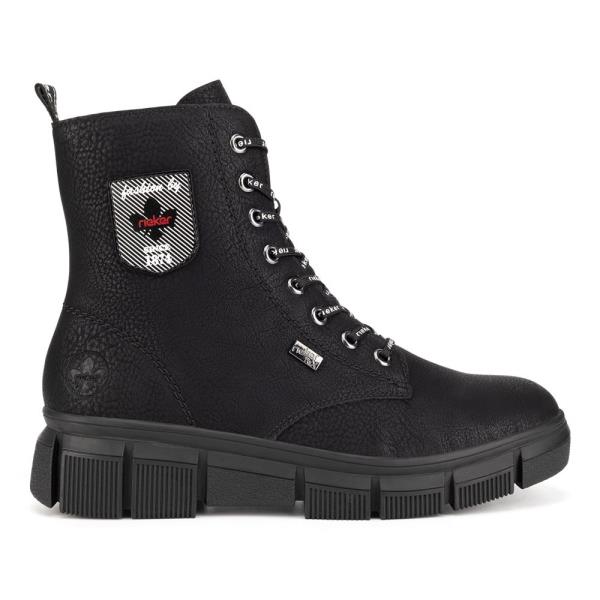 Šněrovací boty Rieker X3410-00 Syntetický materiál