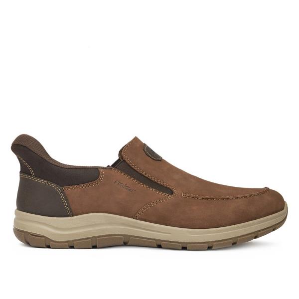 Polobotky Rieker 03655-24 Syntetický materiál,Přírodní kůže (useň) - Nubuk