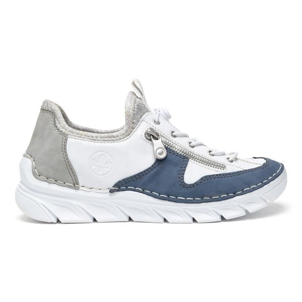 Tenisky Rieker 55064-80 Přírodní kůže pokrytá syntetickým materiálem,Syntetický materiál