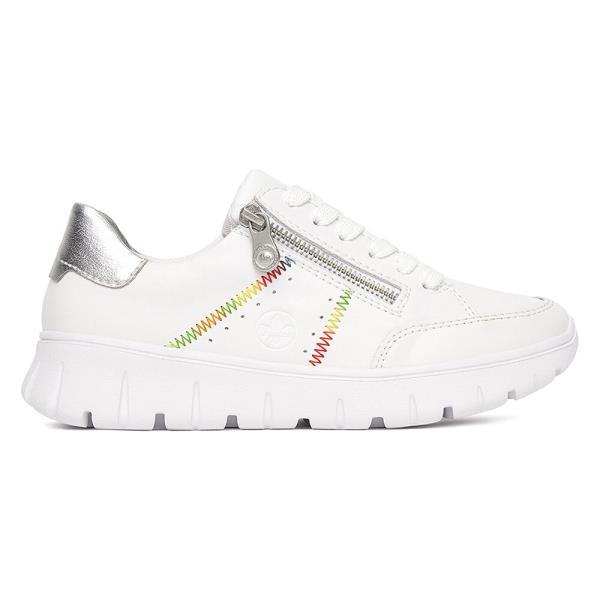 Tenisky Rieker N1313-80 Přírodní kůže pokrytá syntetickým materiálem