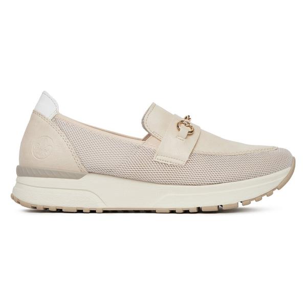 Polobotky Rieker N7455-60 Látkový materiál,Přírodní kůže (useň) - Lícová