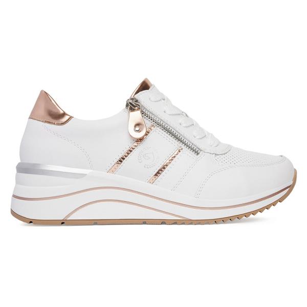 Tenisky Remonte D0T04-80 Přírodní kůže pokrytá syntetickým materiálem,Imitace kůže/-Ekologická kůže