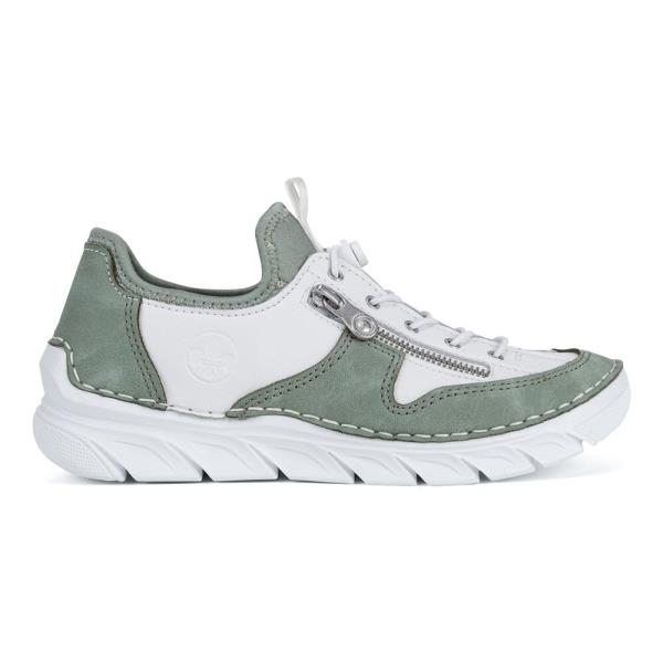 Tenisky Rieker 55064-52 Přírodní kůže pokrytá syntetickým materiálem,Syntetický materiál