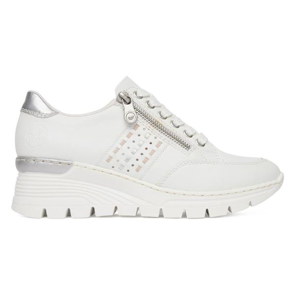 Tenisky Rieker N8321-80 Látkový materiál,Přírodní kůže (useň) - Lícová