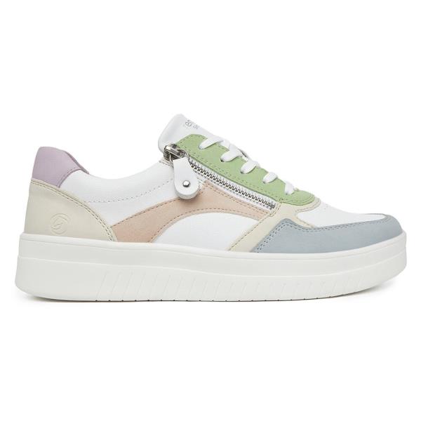 Tenisky Remonte D0J01-87 Přírodní kůže pokrytá syntetickým materiálem,Imitace kůže/-Ekologická kůže