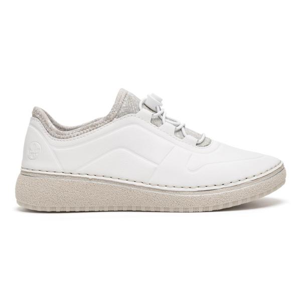 Tenisky Rieker 50960-80 Přírodní kůže pokrytá syntetickým materiálem,Látkový materiál