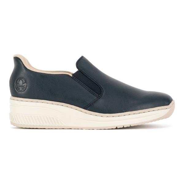 Polobotky Rieker 48761-14 Přírodní kůže (useň) - Lícová