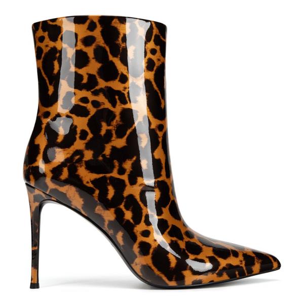 Kotníkové boty EVA MINGE LINA-9598-209 Přírodní kůže (useň) - Lakovaná