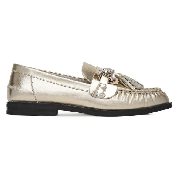 Polobotky EVA MINGE PETUNIA-V1792-335-1 Přírodní kůže (useň) - Lícová