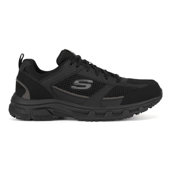 Tenisky Skechers OAK CANYON 51898 BBK Přírodní kůže pokrytá syntetickým materiálem,Syntetický materiál