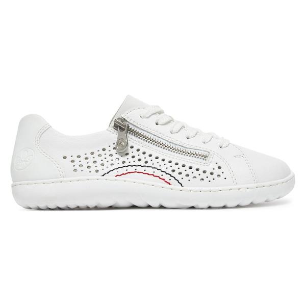 Tenisky Rieker 52824-80 Přírodní kůže pokrytá syntetickým materiálem,Syntetický materiál