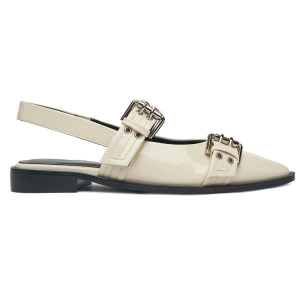 Baleríny Badura ELDER-01 Přírodní kůže (useň) - Lakovaná