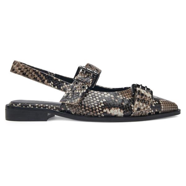 Baleríny Badura ELDER-02 Přírodní kůže (useň) - Lakovaná