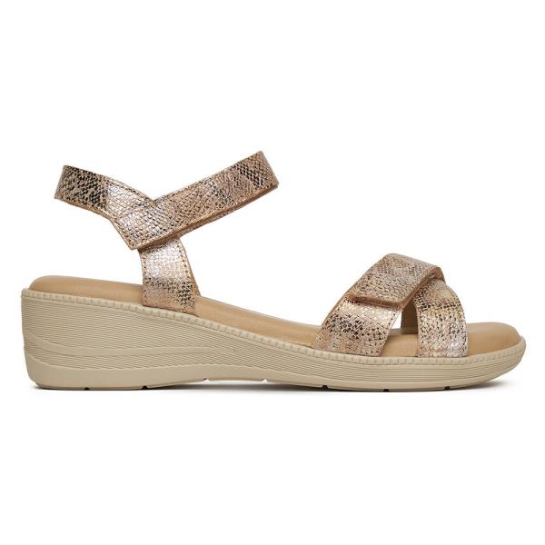 Sandály Go Soft WI23-ESTER-02 Přírodní kůže (useň) - Lícová