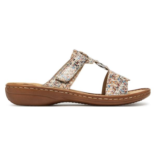 Pantofle Rieker 608A0-93 Syntetický materiál