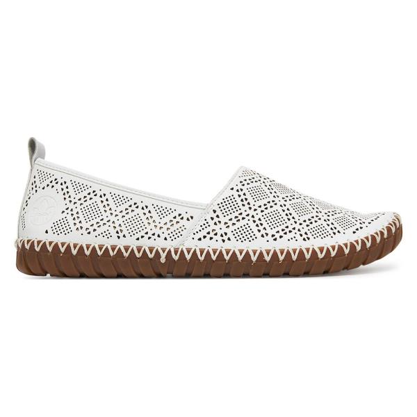 Polobotky Rieker M2851-80 Přírodní kůže pokrytá syntetickým materiálem