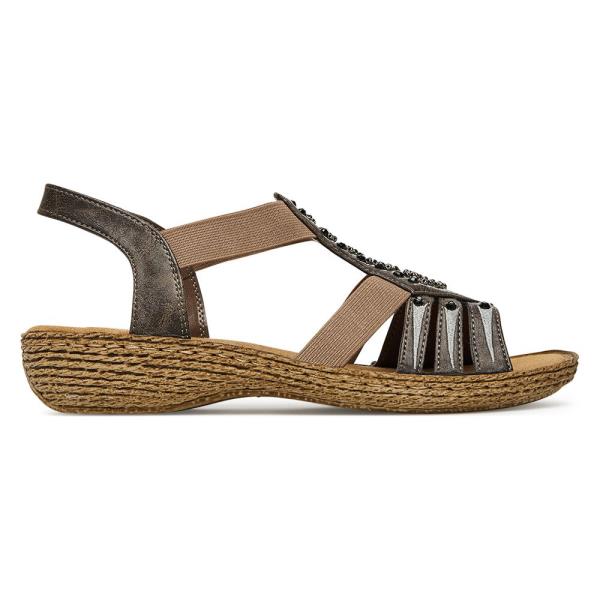 Sandály Rieker 65861-45 Látkový materiál,Syntetický materiál