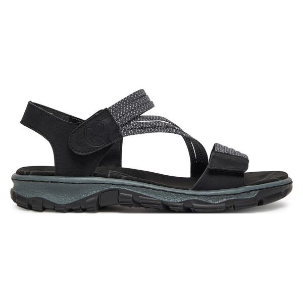 Sandály Rieker 68871-00 Látkový materiál,Syntetický materiál