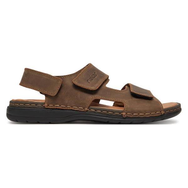 Sandály Rieker 25558-25 Přírodní kůže (useň) - Lícová