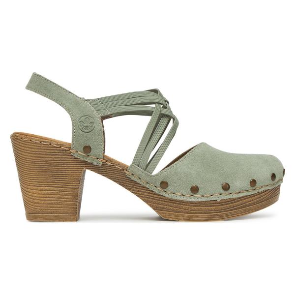 Sandály Rieker 66778-52 Přírodní kůže (useň) - Semiš