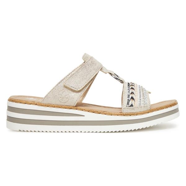 Pantofle Rieker V02M6-60 Syntetický materiál