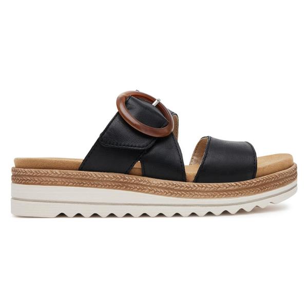 Pantofle Remonte D0Q51-00 Přírodní kůže (useň) - Lícová