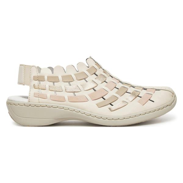 Sandály Rieker 413V8-60 Přírodní kůže pokrytá syntetickým materiálem,Syntetický materiál