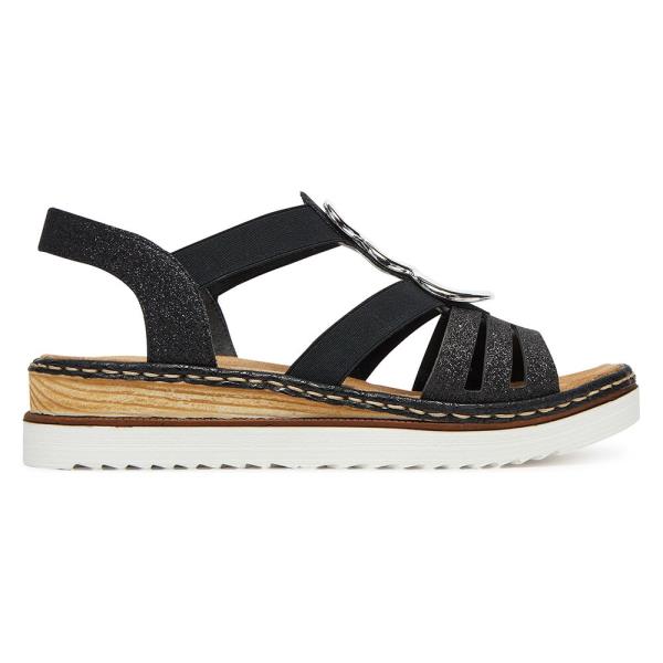 Sandály Rieker 679L4-00 Látkový materiál,Syntetický materiál