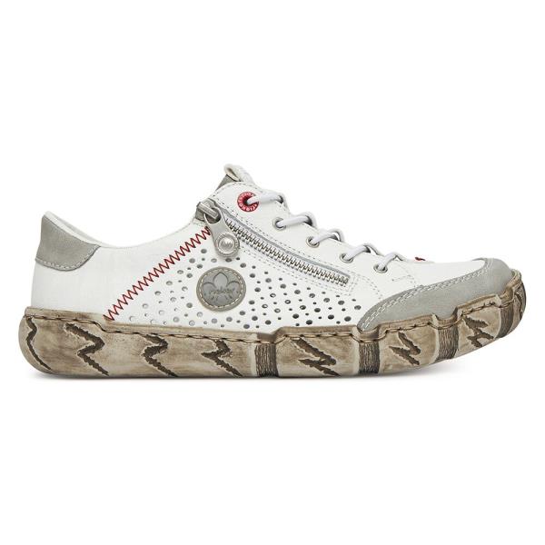 Polobotky Rieker L0355-80 Syntetický materiál,Přírodní kůže (useň) - Lícová