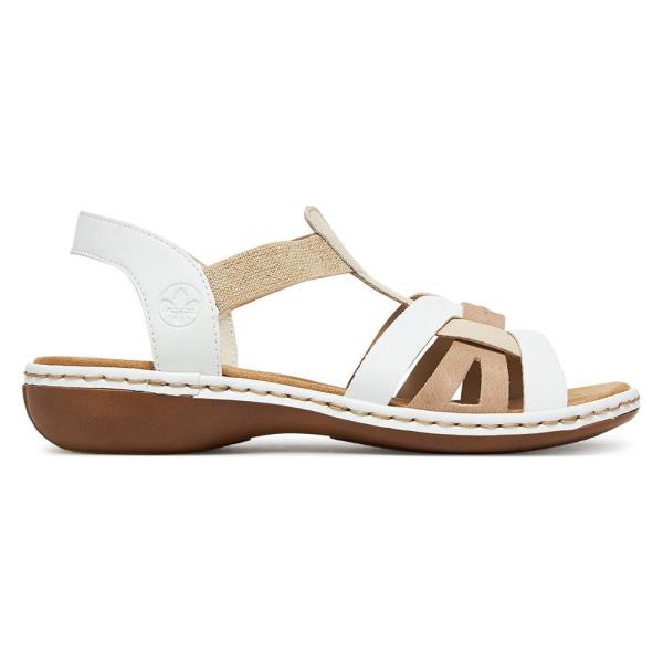 Sandály Rieker 65918-81 Látkový materiál,Syntetický materiál