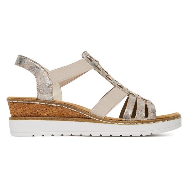 Sandály Rieker V3822-90 Látkový materiál,Syntetický materiál