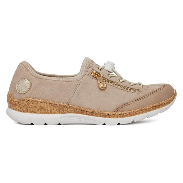 Tenisky Rieker N42F1-60 Látkový materiál,Přírodní kůže (useň) - Semiš