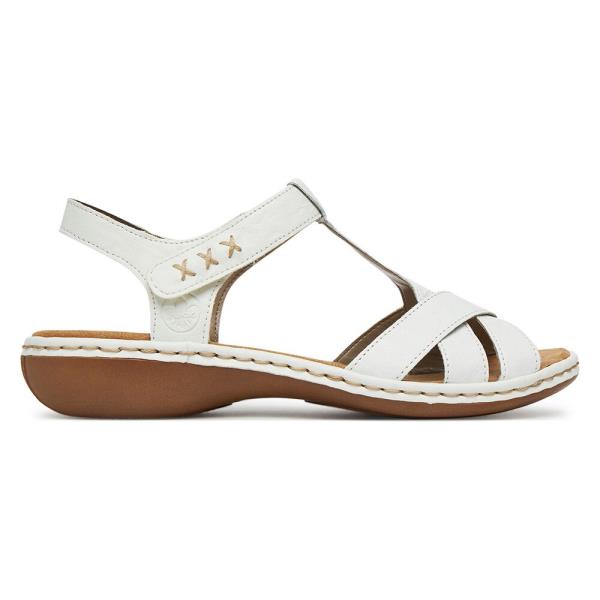 Sandály Rieker 65919-80 Syntetický materiál,Přírodní kůže (useň) - Lícová