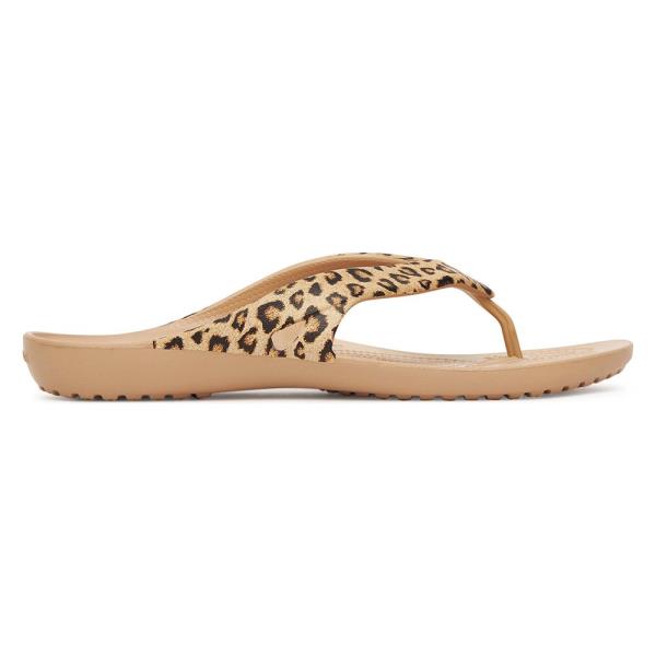 Pantofle Crocs KADEE II LEOPARD FLIP W 206398-98R Materiál - Croslite
