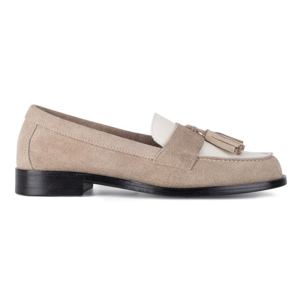 Polobotky Gino Rossi ELISA-E25-26390 Přírodní kůže (useň) - Semiš,Přírodní kůže (useň) - Lícová