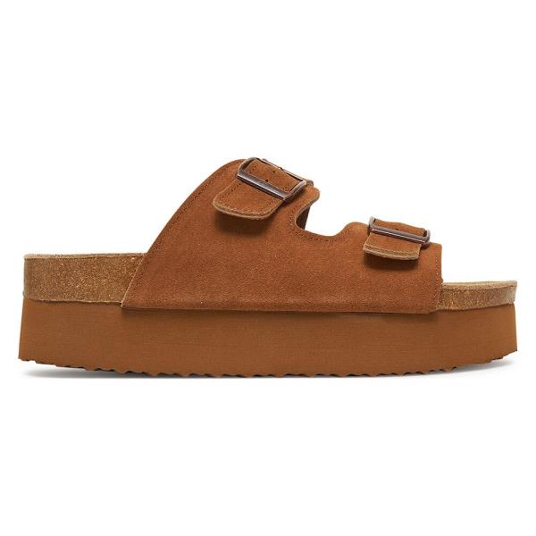 Pantofle DeeZee DZ-C1 Přírodní kůže (useň) - Semiš