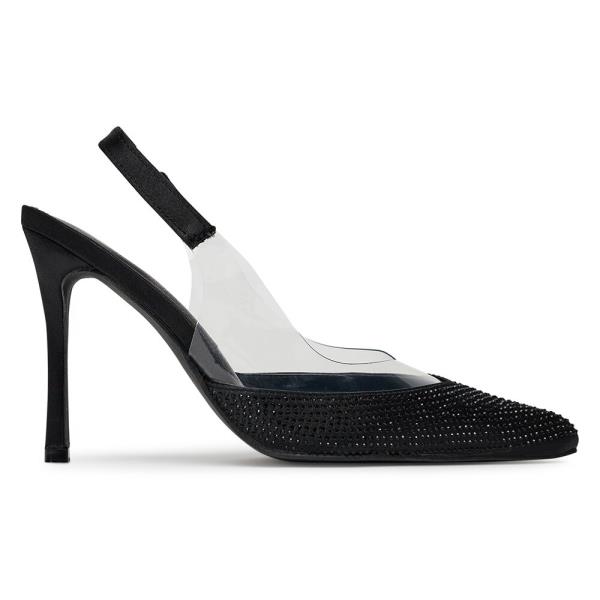 Lodičky DeeZee Monica Black RU Syntetická tkanina,Látkový materiál